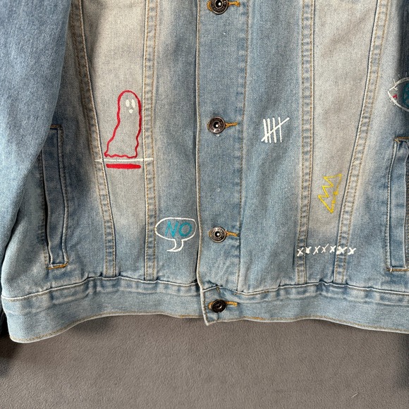 Brooklyn Cloth Mens Denim Jacket XL Blue Jean Trucker Savage‎ - Picture 4 of 16